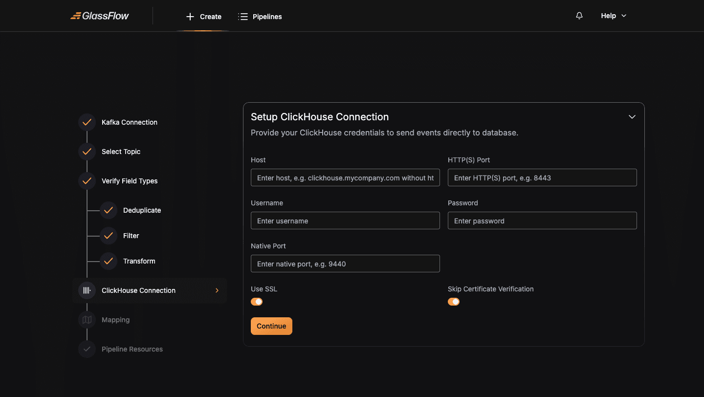 Setup ClickHouse Connection