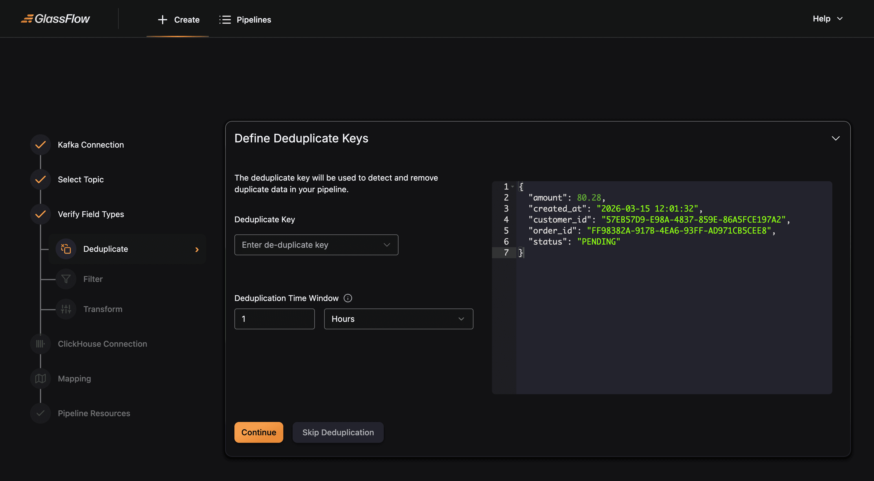 Deduplication Configuration