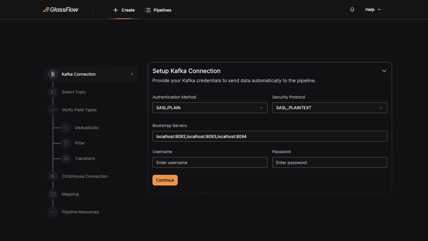 Setup Kafka Connection