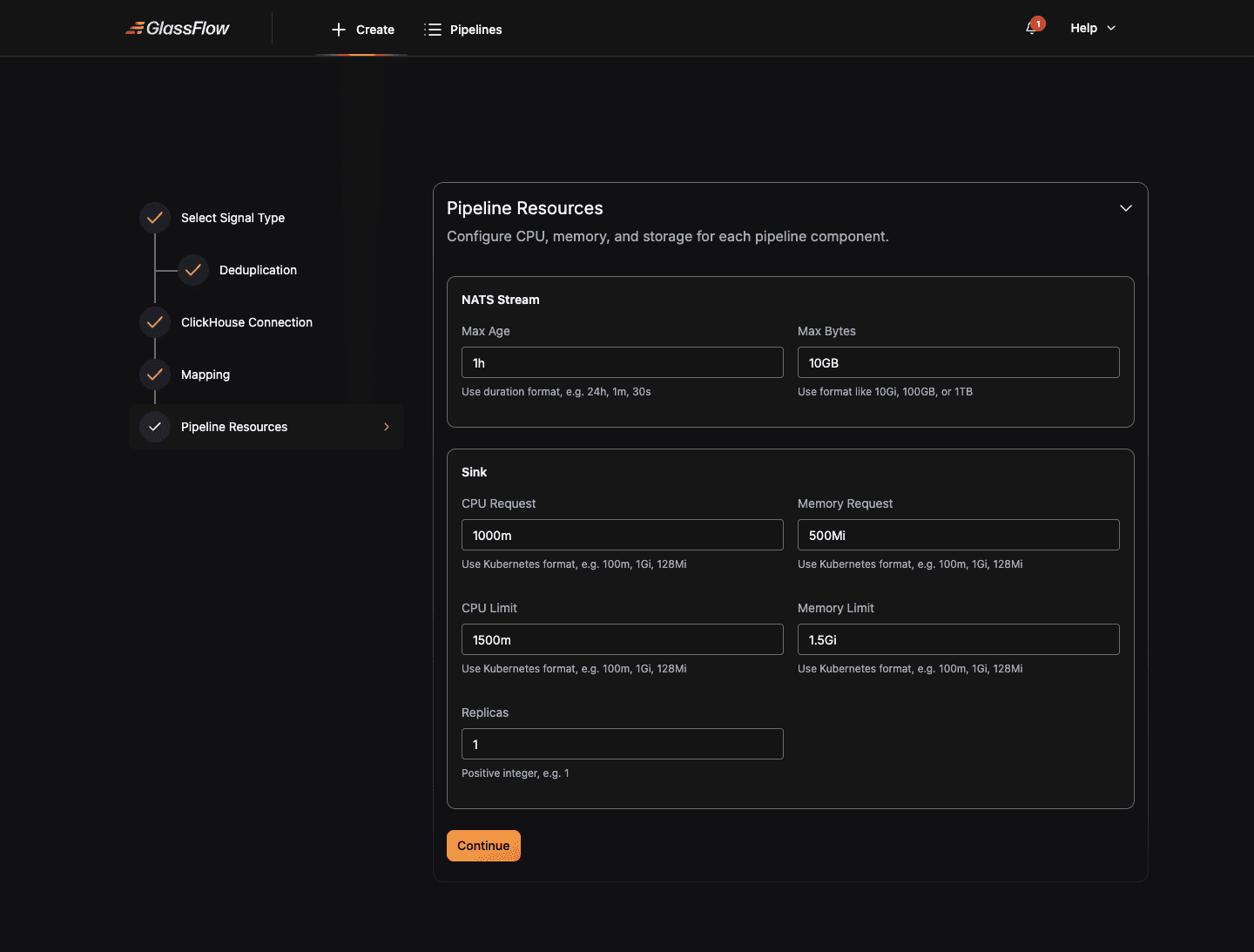 OTLP Pipeline Resources
