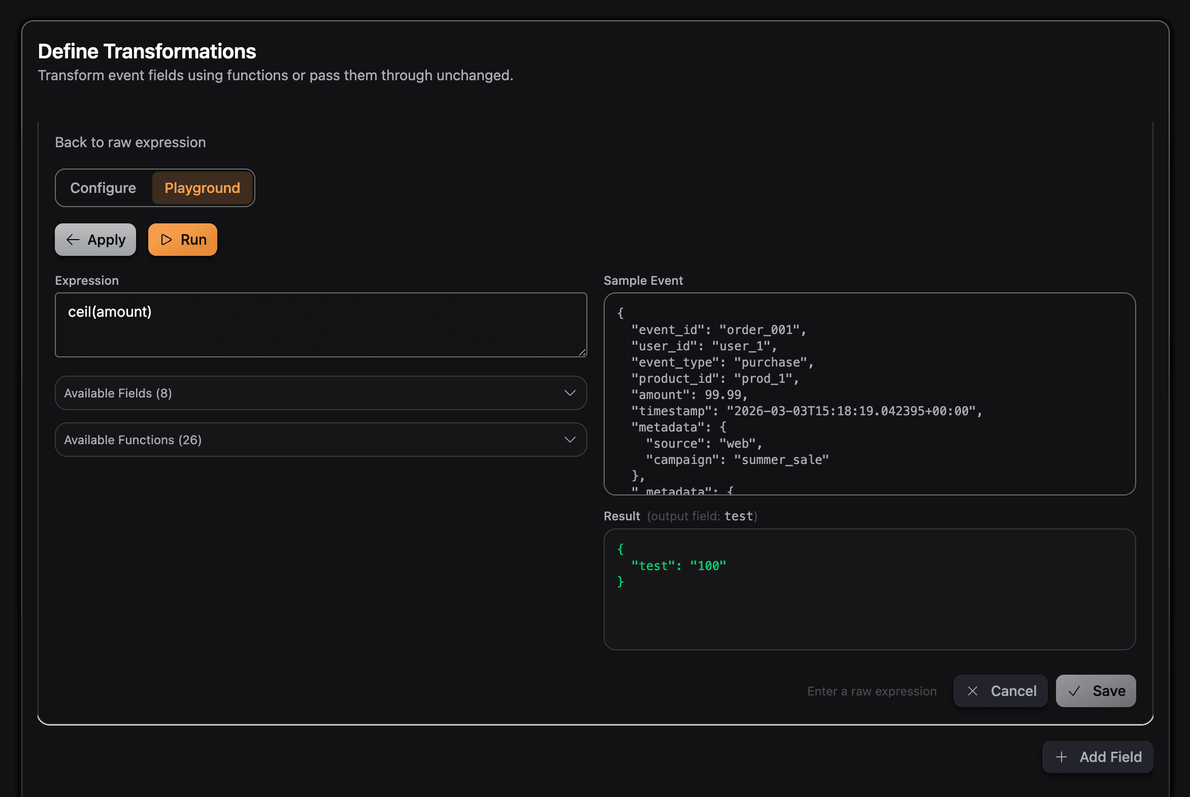 UI - Transformations Playground