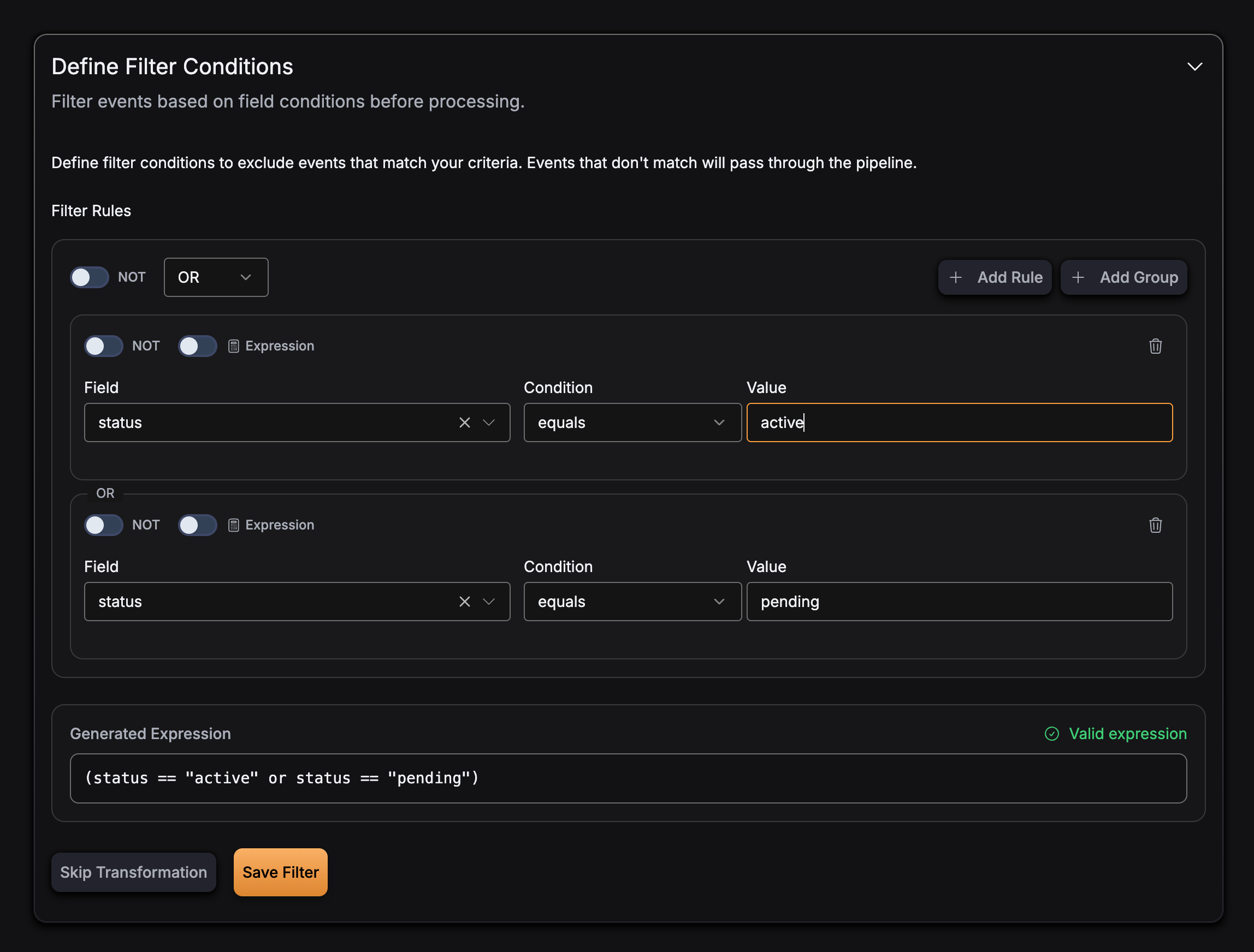 Multiple Conditions with OR